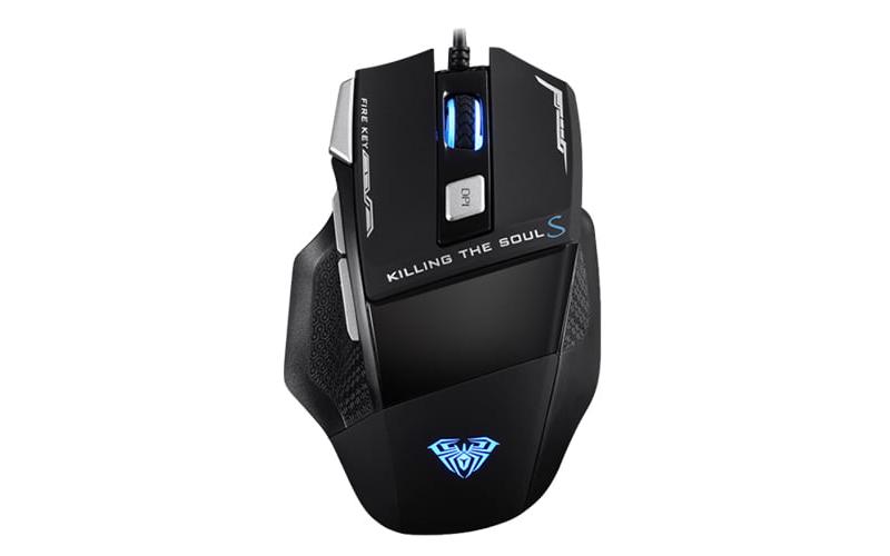 AULA S12 Gaming Mouse { up to 4800 DPI / fire button / four color backlit breathing light }